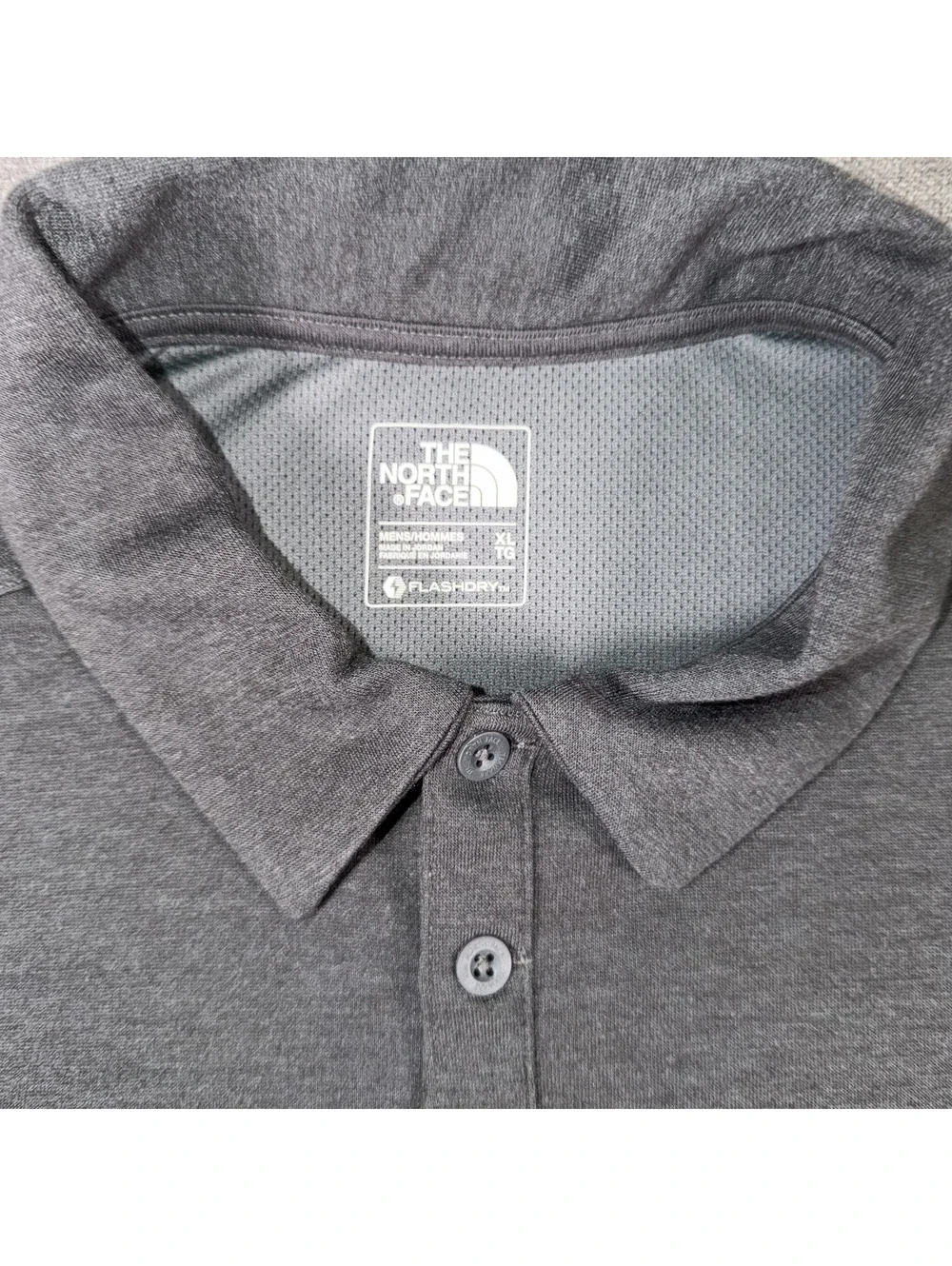The North Face Men's XL FlashDry Polo Shirt in Dark Gray